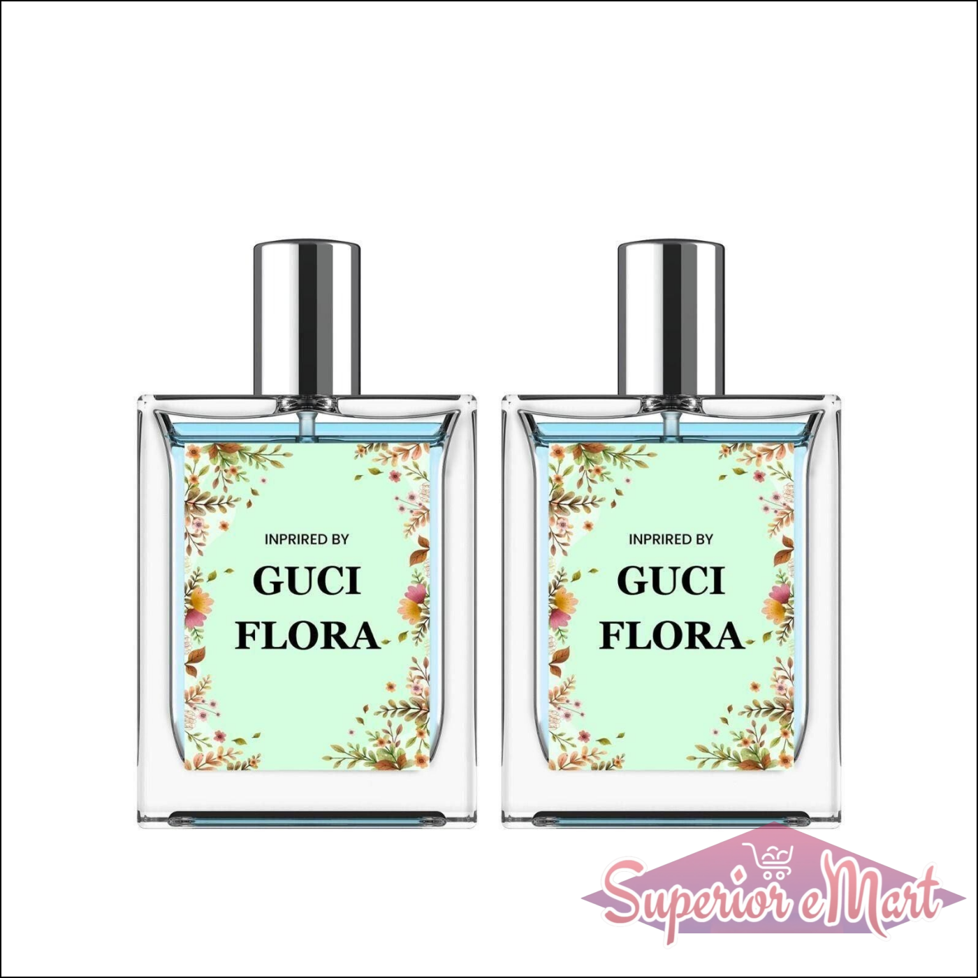 Floral perfume for women in elegant glass bottle inspired by Gucci Flora