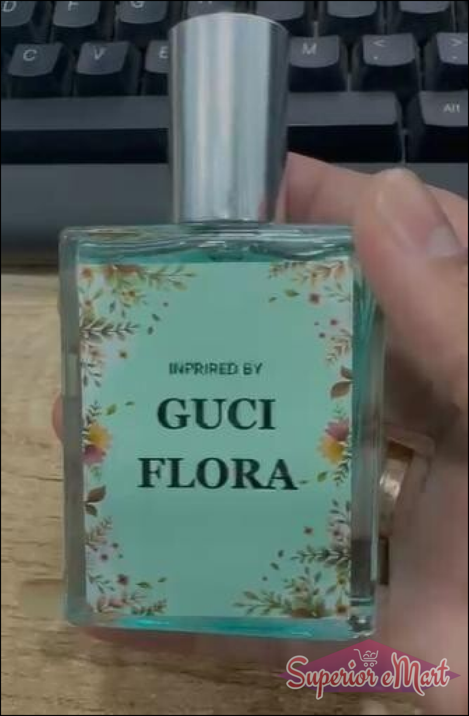 Inspire your senses with this floral perfume for women in a stylish bottle adorned with floral design.