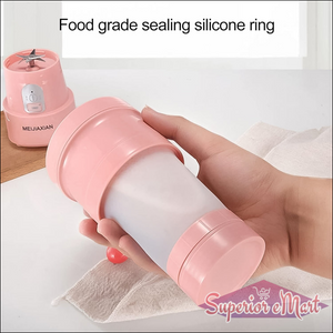 Foldable electric juicer blender with a food-grade sealing silicone ring for easy handling