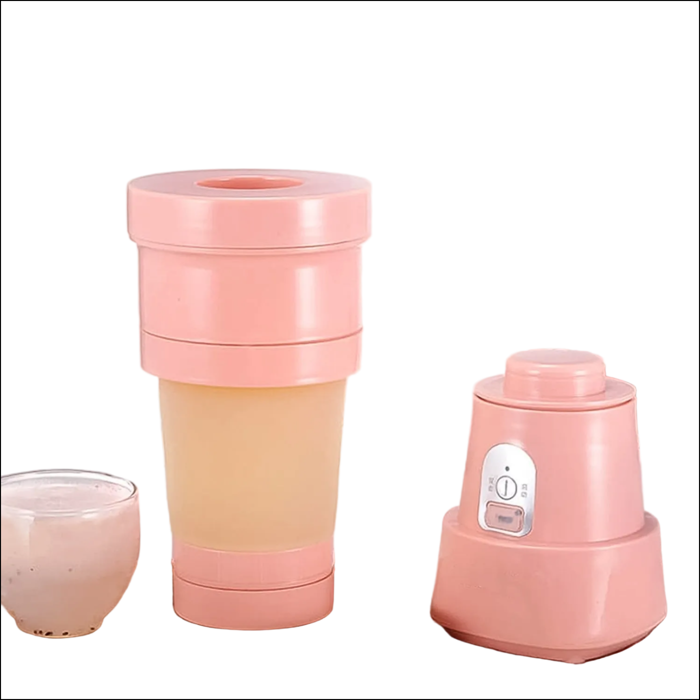 Foldable Electric Juicer Portable Blender - 6 Stainless Steel Blades (500 Ml) - Home & Kitchen