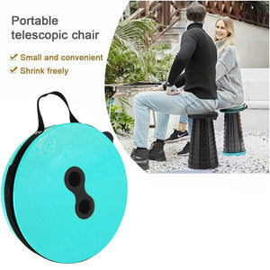 Portable and compact foldable height adjusting stool for outdoor seating convenience