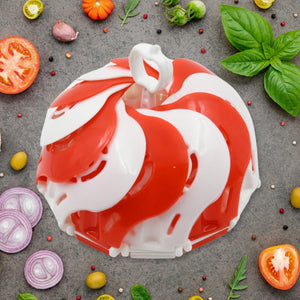 Colorful folding fruit basket for kitchen featuring a unique design and spacious interior