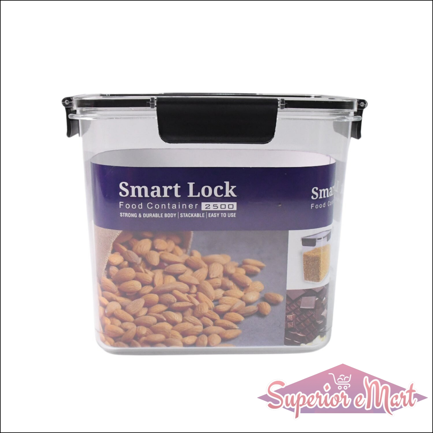 Food Storage Container Airtight Container With Easy Snap Lids (2500ml  1 Pc) - Superior eMart