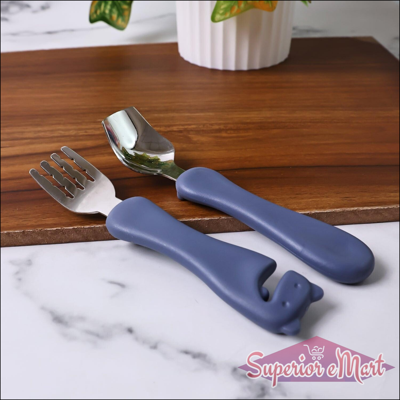 Foodie Stainless Steel Spoon N Fork (2 Pc Set) - Superior eMart