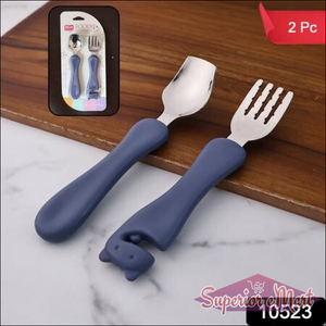Foodie Stainless Steel Spoon N Fork (2 Pc Set) - Superior eMart