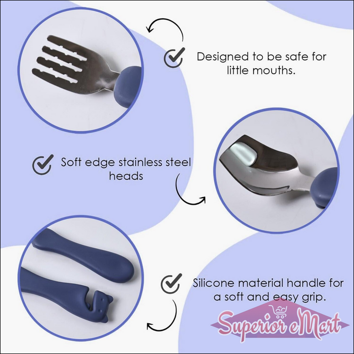Foodie Stainless Steel Spoon N Fork (2 Pc Set) - Superior eMart