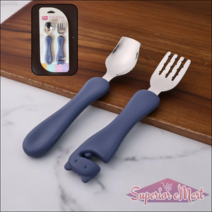 Foodie Stainless Steel Spoon N Fork (2 Pc Set) - Superior eMart