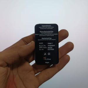 Ancient style solid perfume by Superior eMart in 10g packaging showcasing ingredient details