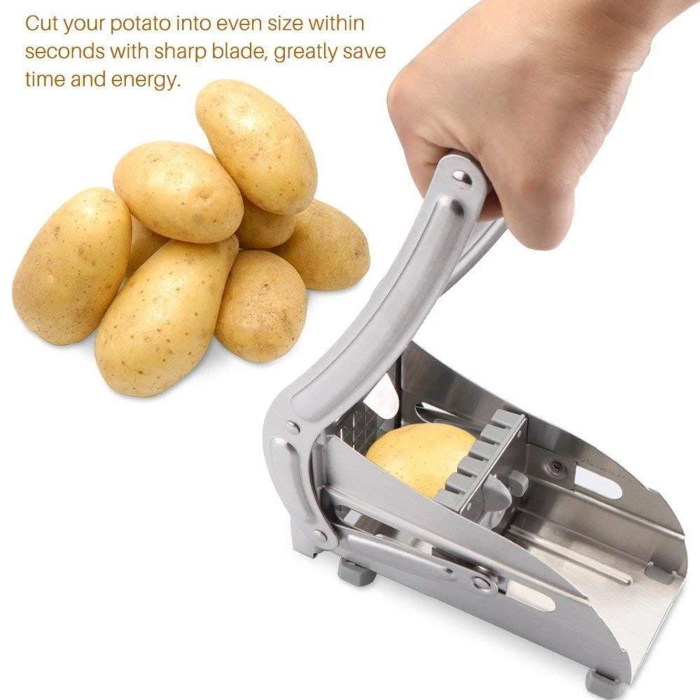 Superior eMart French fry cutter machine for quickly cutting potatoes into even sizes with a sharp blade