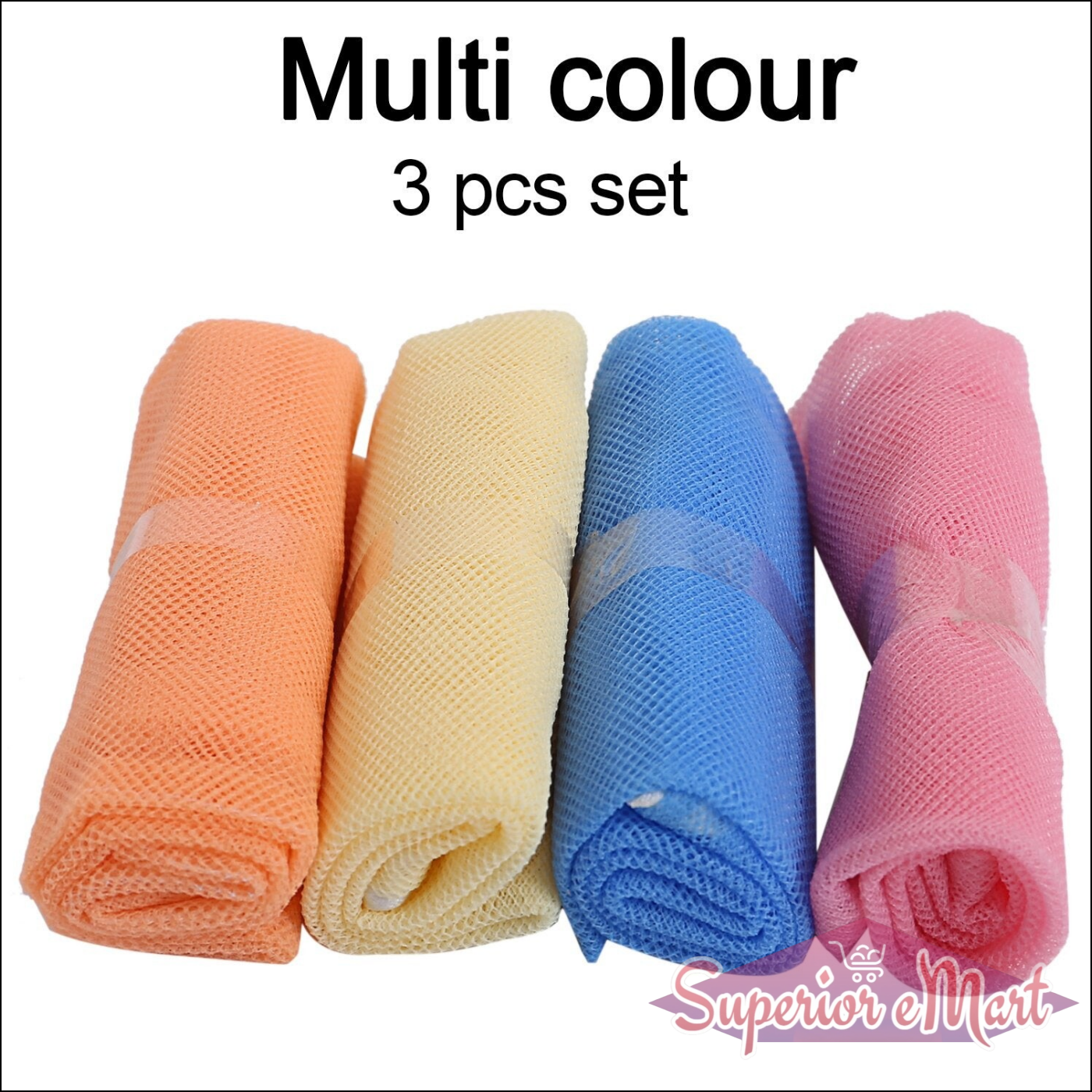 Multi-color Superior eMart fridge bags for fruits and vegetables in a set of 3 for fresh storage