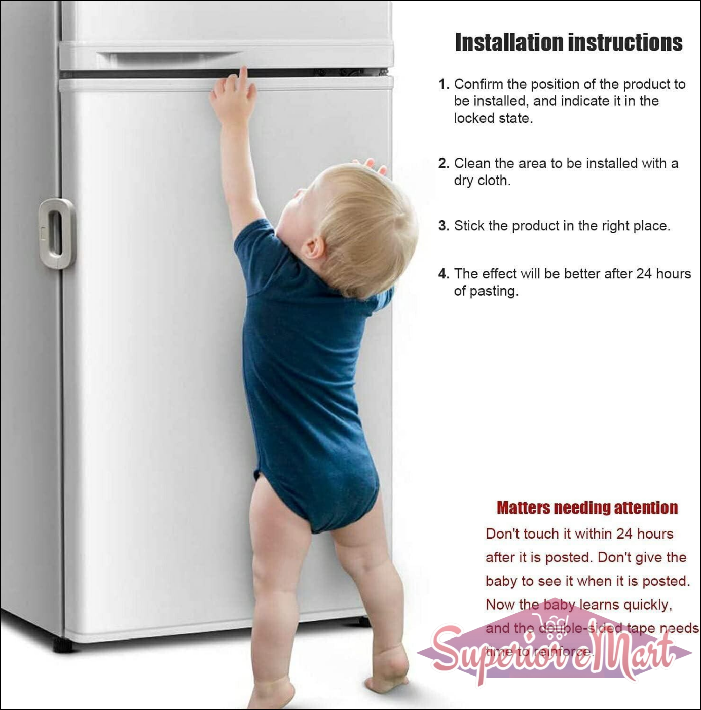 Fridge Freezer Door Latch Child Safety Lock - Superior eMart