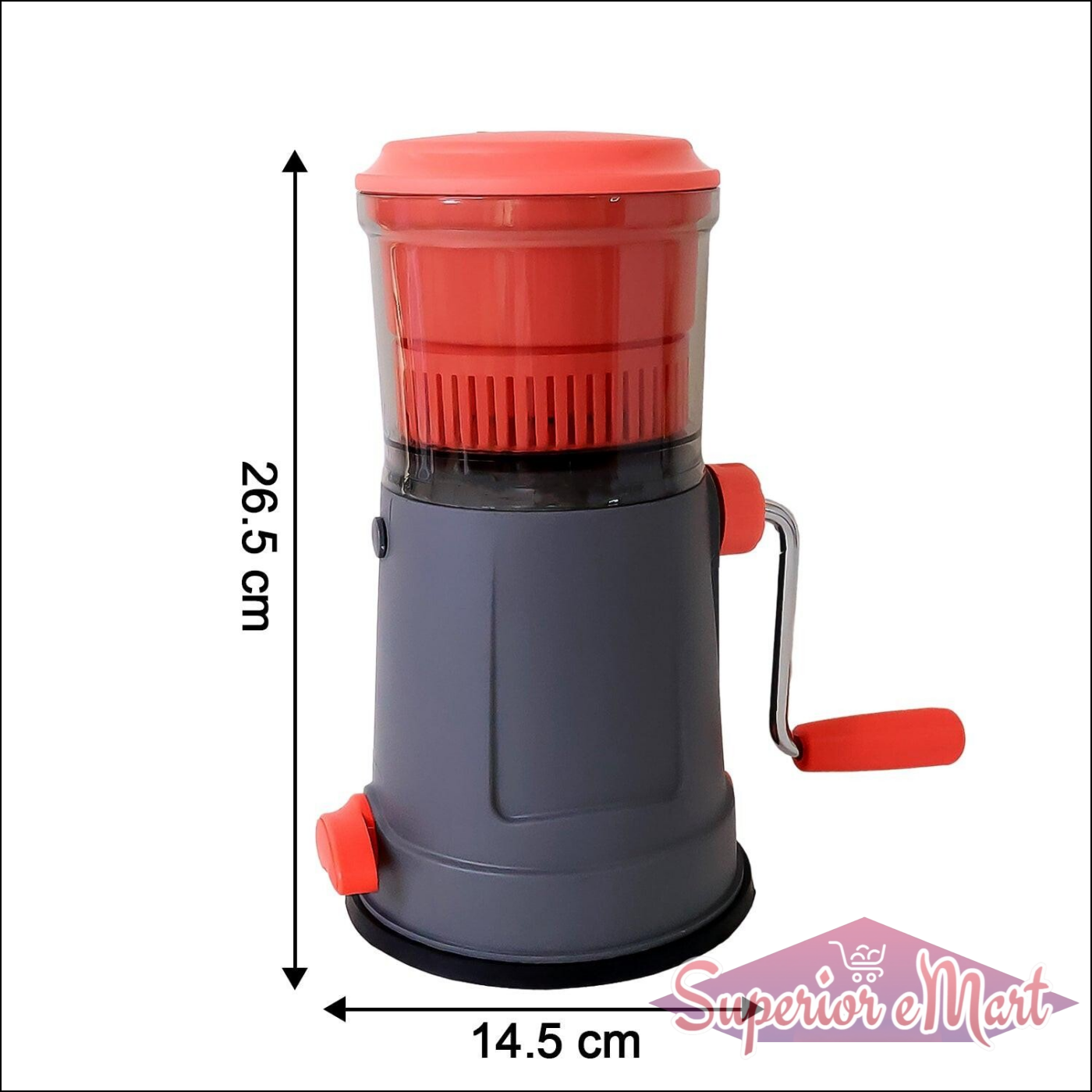 Fruit Juicer With Long Handle And Silicone Ring (1 Pc) - Superior eMart