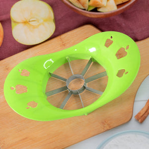 Bright green fruit slicer apple cutter with stainless steel blades for easy apple preparation