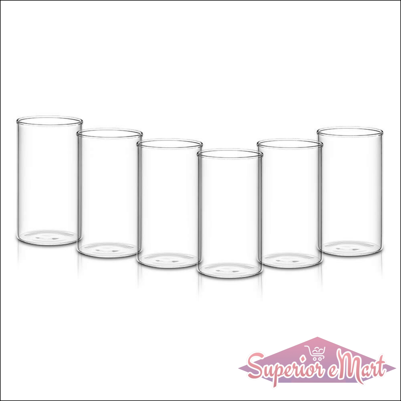Fully Transparent Glasses 330ml (6pcs) - Superior eMart