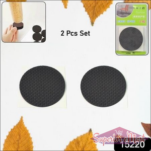 2 Pcs Set of Round Black Furniture Protection Pads for Scratch Prevention on Floors