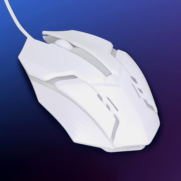 Superior eMart Gaming Mouse with Lighting in White for Enhanced Precision and Style