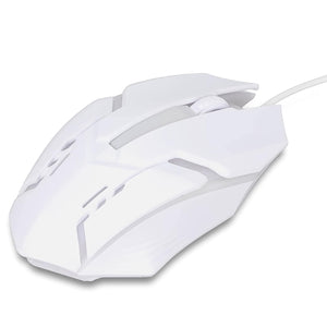 Superior eMart gaming mouse with lighting featuring a sleek white design for gamers