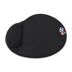 Comfortable black wrist support mouse pad designed for ergonomic use and reducing wrist strain