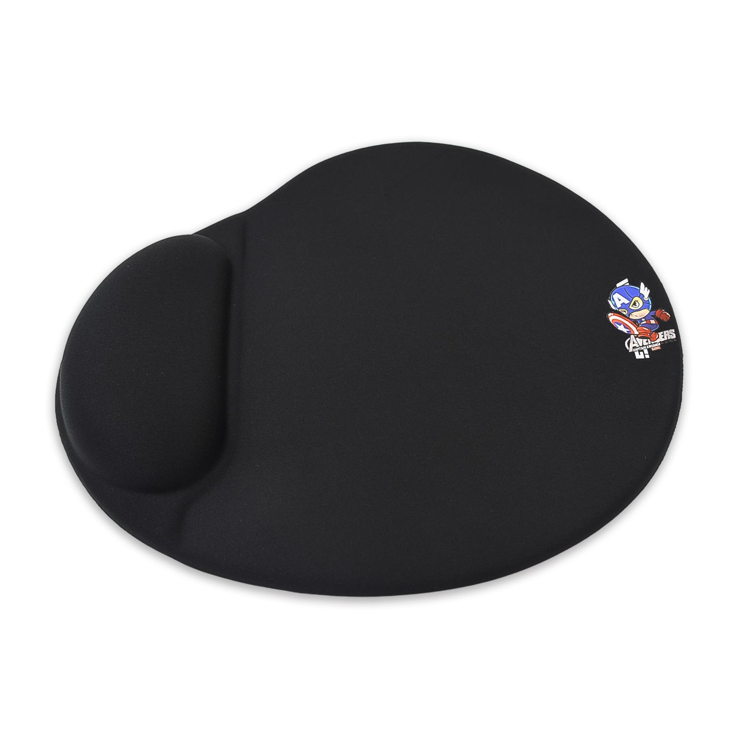 Comfortable black wrist support mouse pad designed for ergonomic use and reducing wrist strain