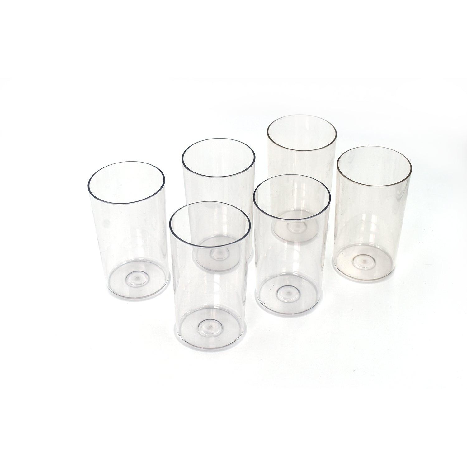 Classic glass set of 6 clear drinking glasses perfect for everyday use and entertaining