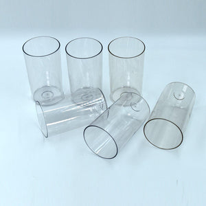 Classic glass set of 6 consisting of clear and tinted drinking glasses for home use