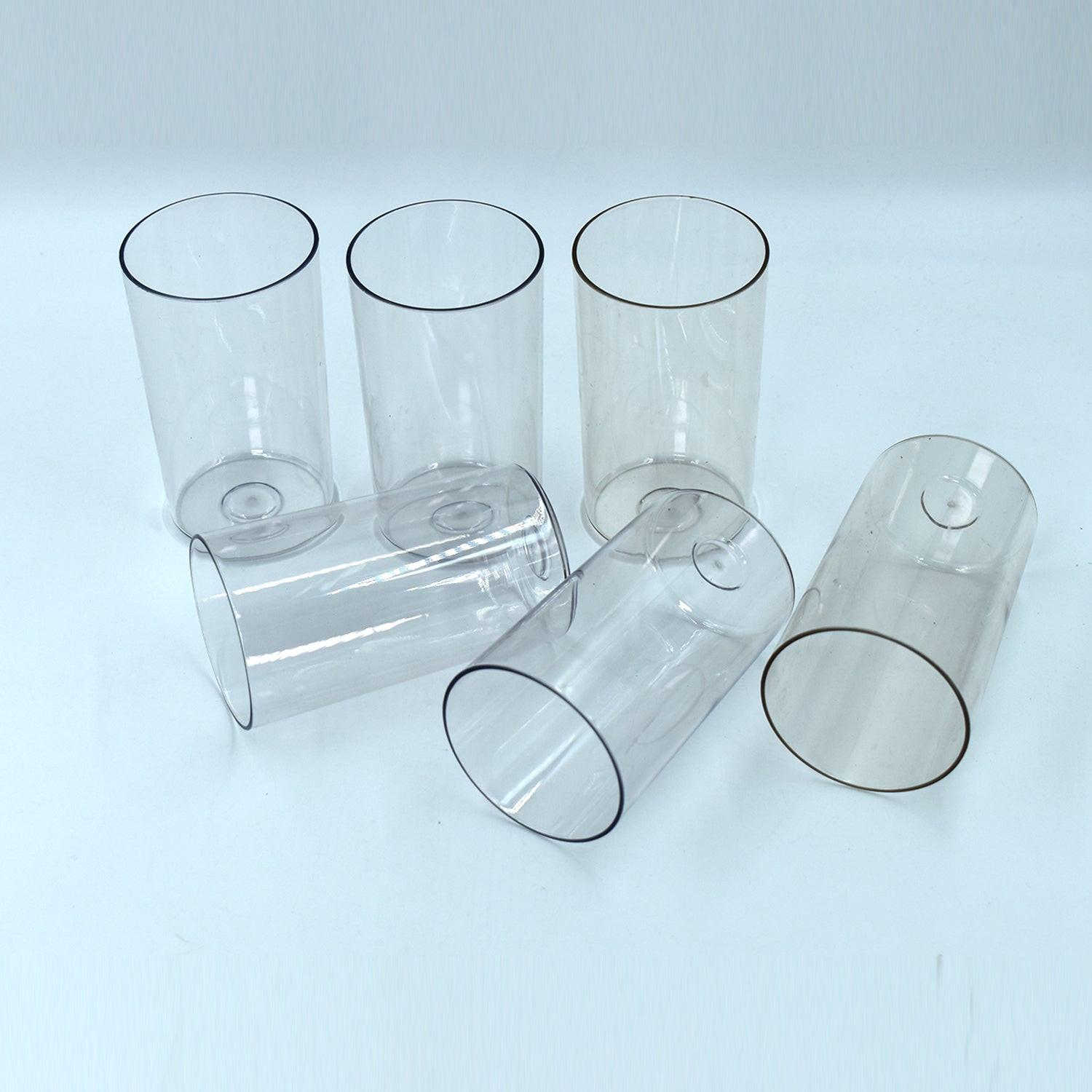 Classic glass set of 6 consisting of clear and tinted drinking glasses for home use