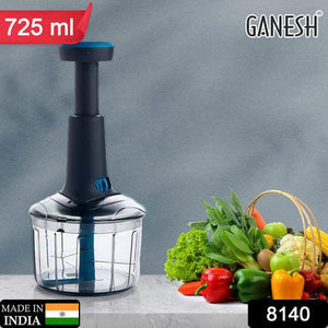 Ganesh 725 ml lock unlock push chopper for easy vegetable chopping in the kitchen