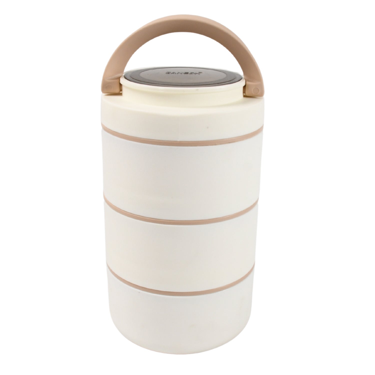 Superior eMart stainless steel 3 layer lunch box with a handle for easy transport and food storage