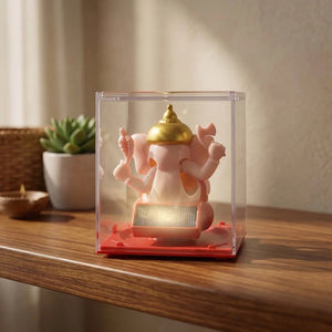 Decorative Small Lord Ganesh Idol In Transparent Case (1 Pc) Superior eMart