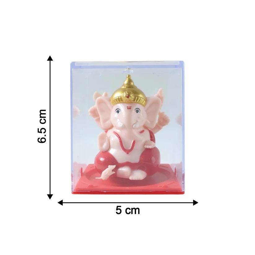 Decorative Small Lord Ganesh Idol In Transparent Case (1 Pc) Superior eMart
