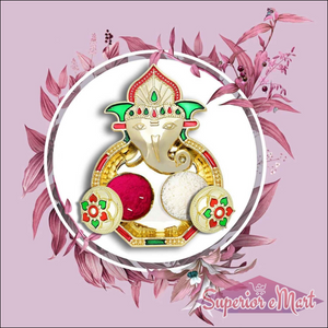 Ganesha Haldi Kumkum Thali Holder - Superior eMart