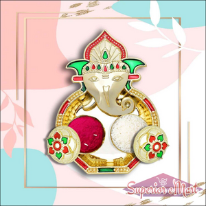 Ganesha Haldi Kumkum Thali Holder - Superior eMart