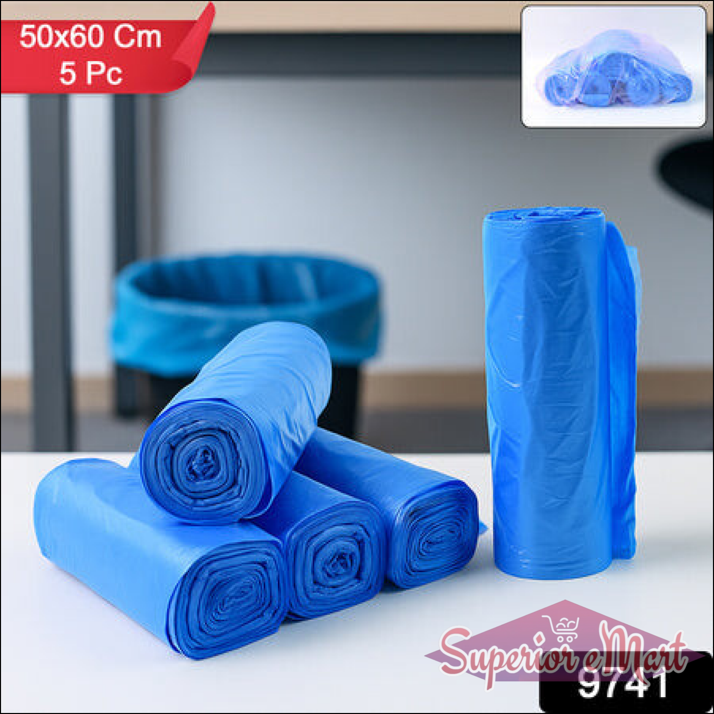 Garbage Bags 50x60 Cm (5 Pc) - Superior eMart