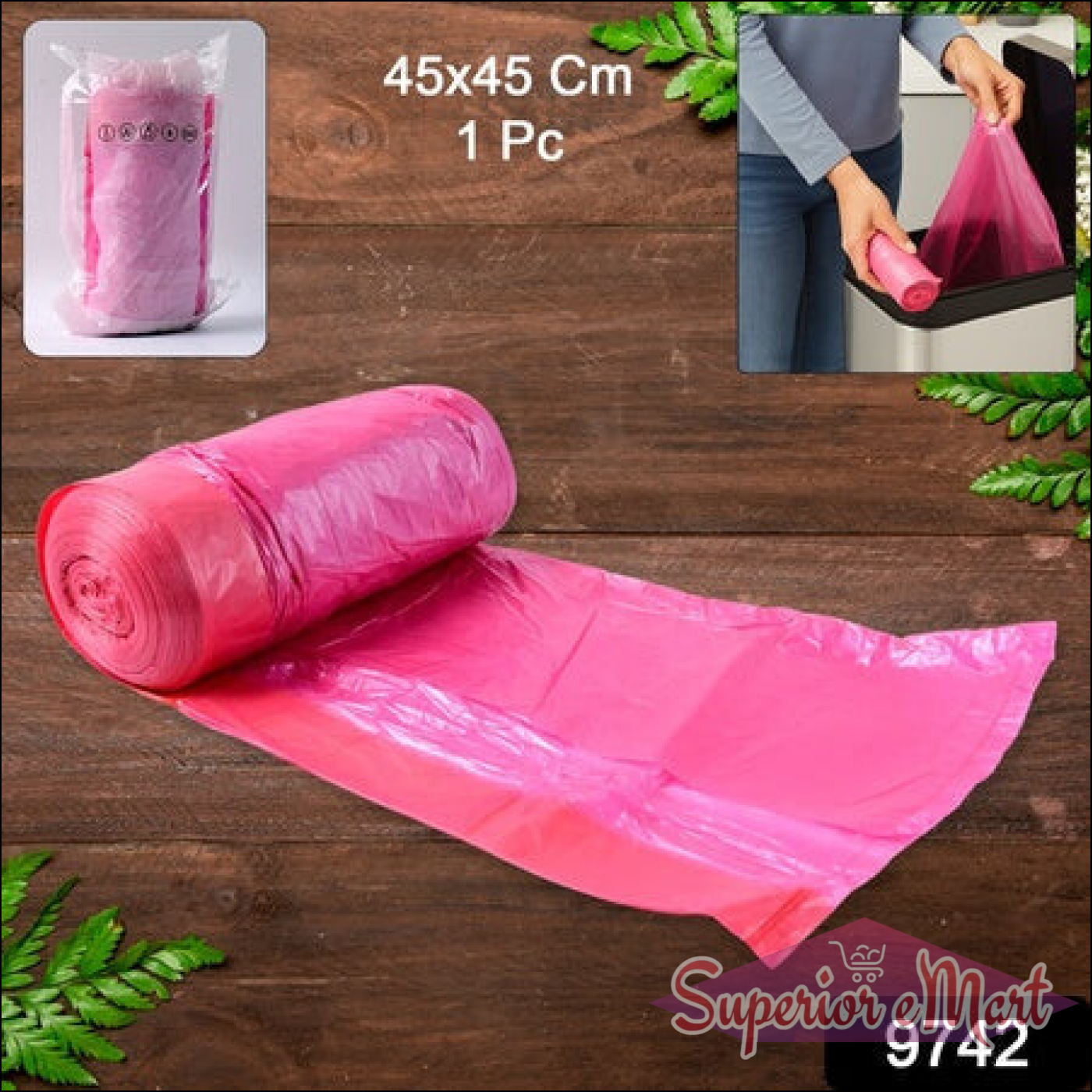 Garbage Bags Roll 45 X 45 Cm (1 Pc  Mix Color) - Superior eMart