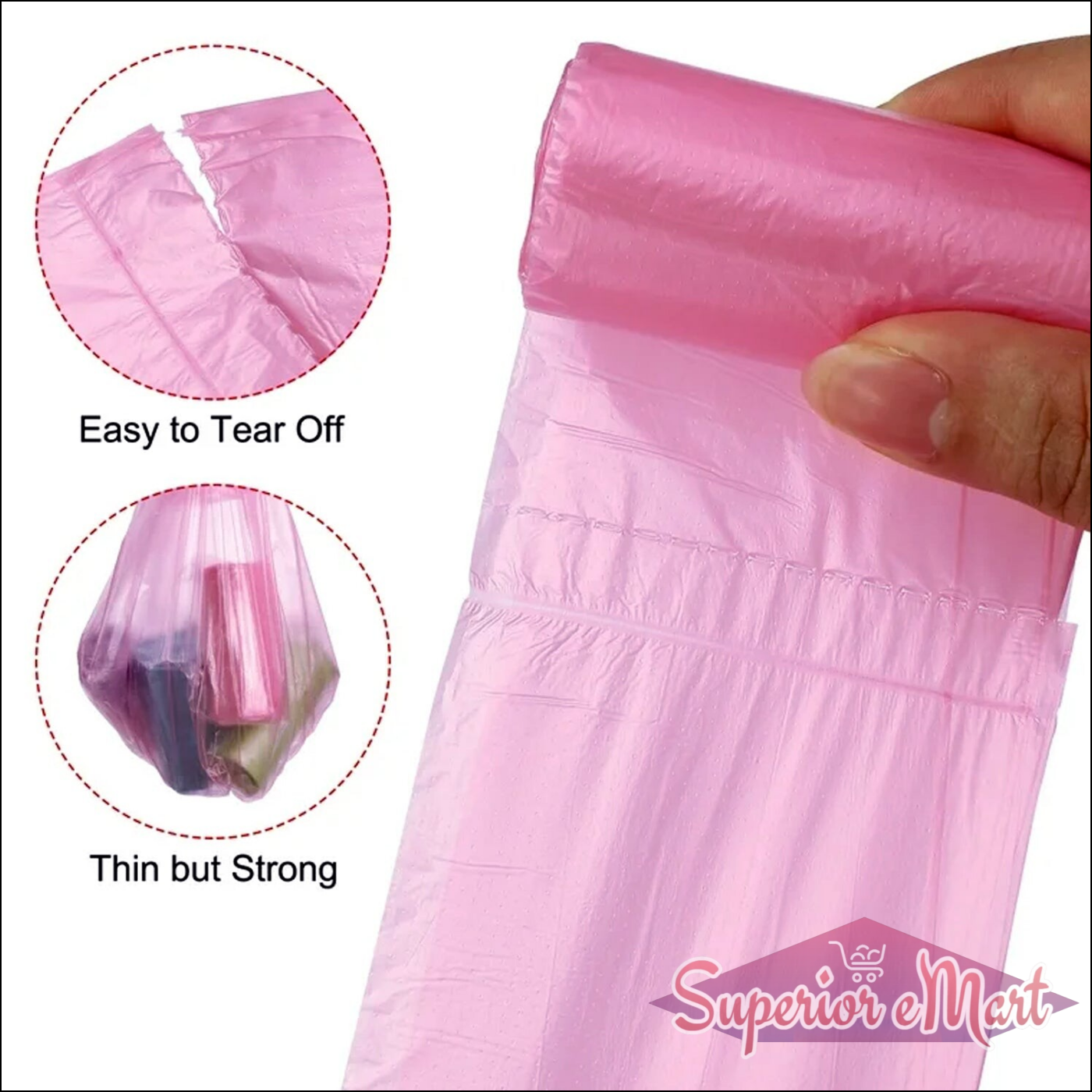 Garbage Bags Roll 45 X 45 Cm (1 Pc  Mix Color) - Superior eMart