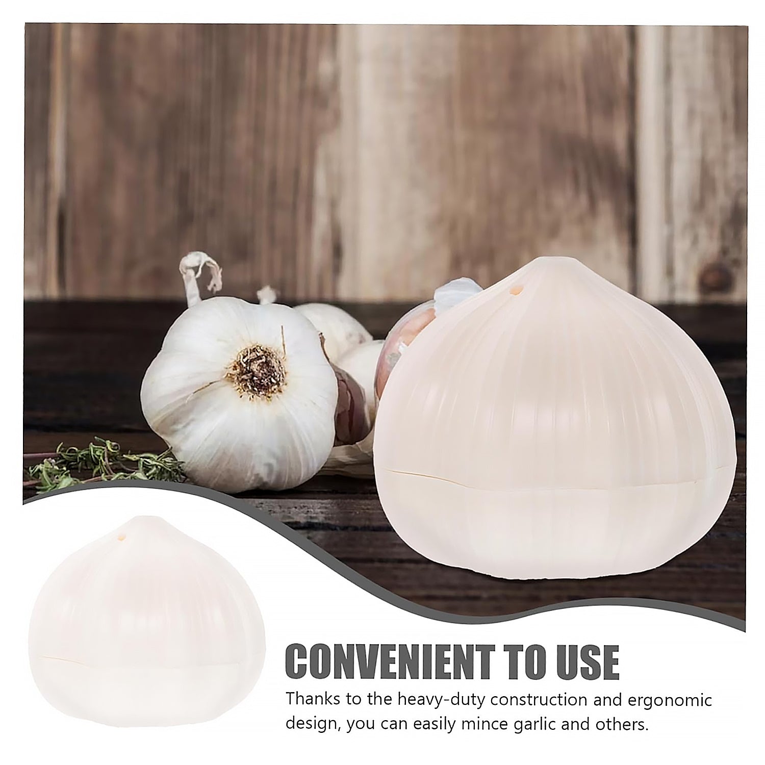 Convenient garlic press sharpener with ergonomic design for easy mincing of garlic and herbs