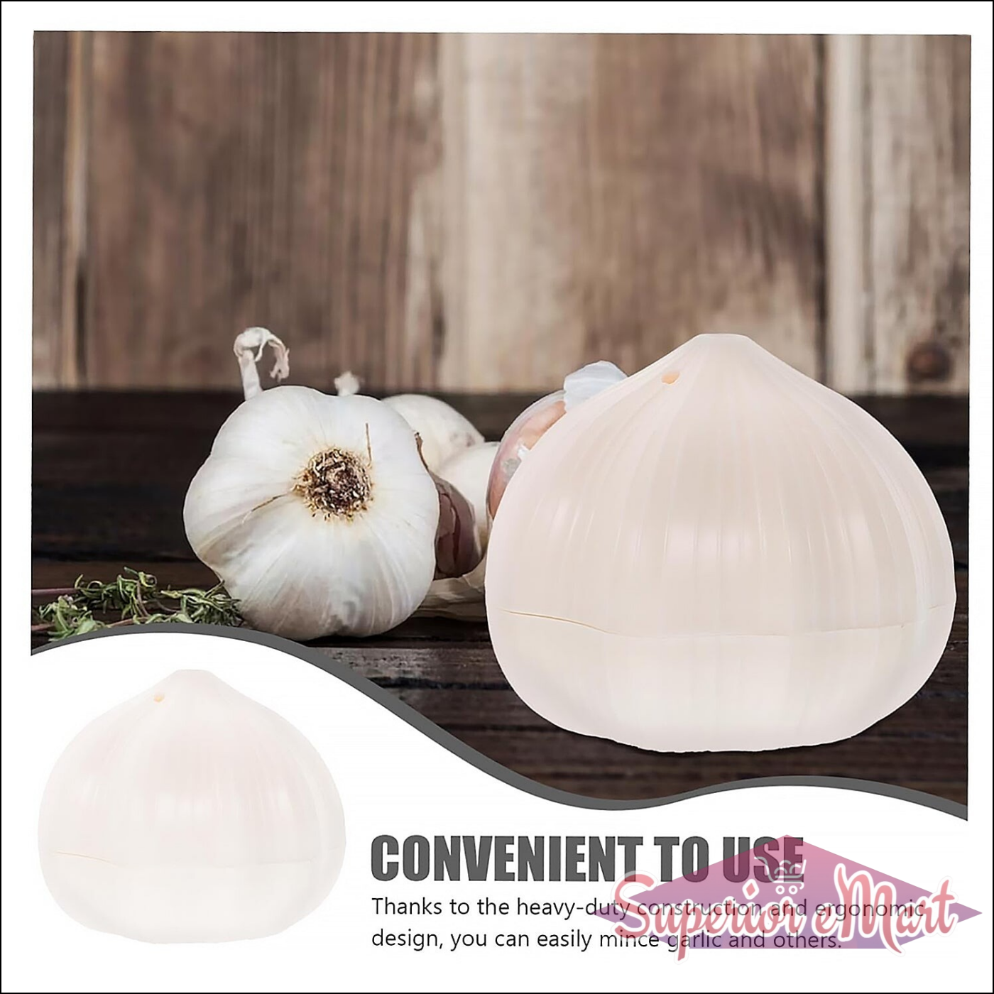 Convenient garlic press sharpener with ergonomic design for easy mincing of garlic and herbs