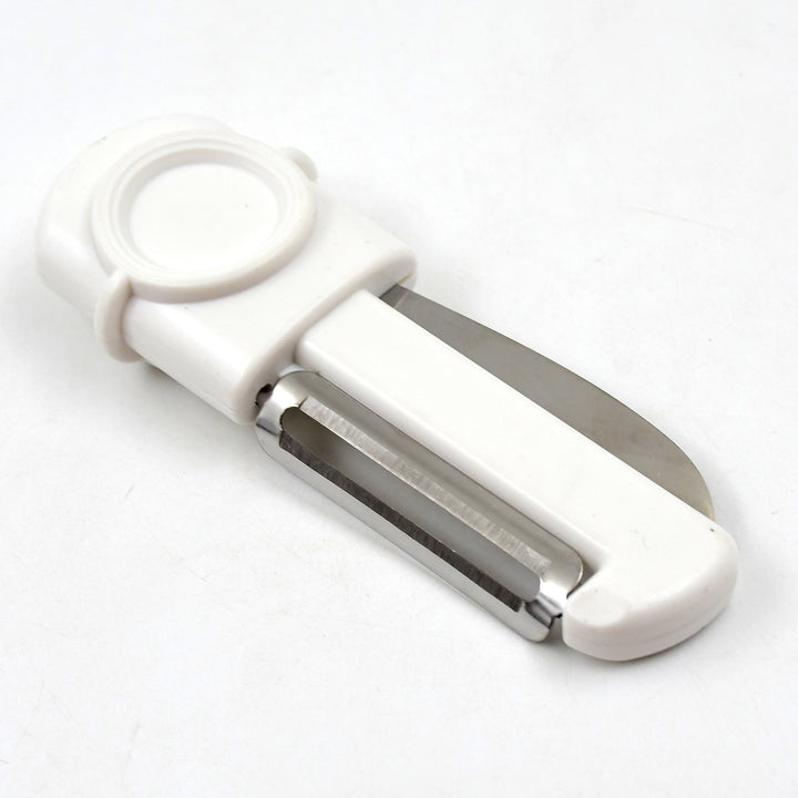 Superior eMart white 2-in-1 knife and peeler kitchen tool with compact design for easy use