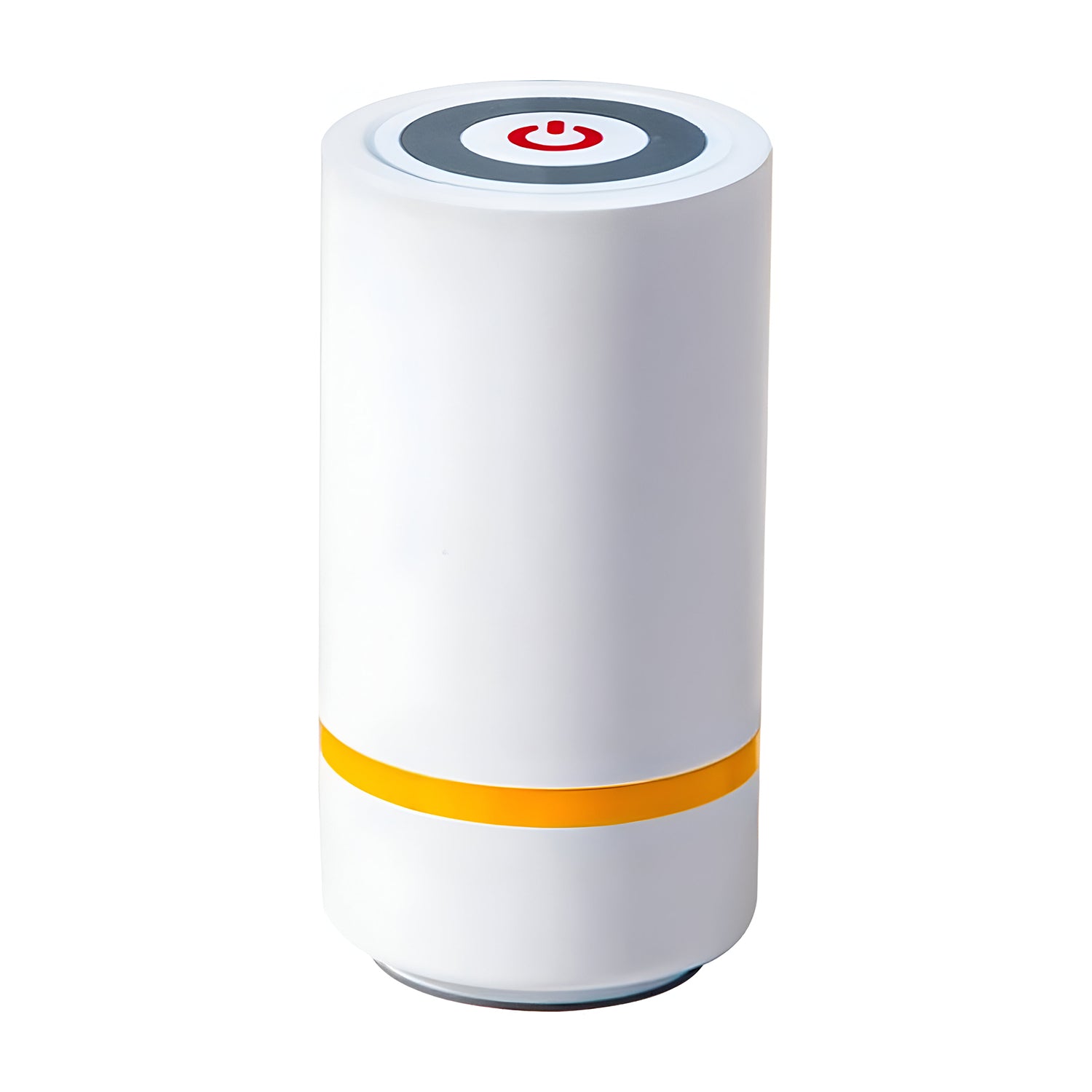 Superior eMart portable vacuum sealer machine in white with orange band and power button on top