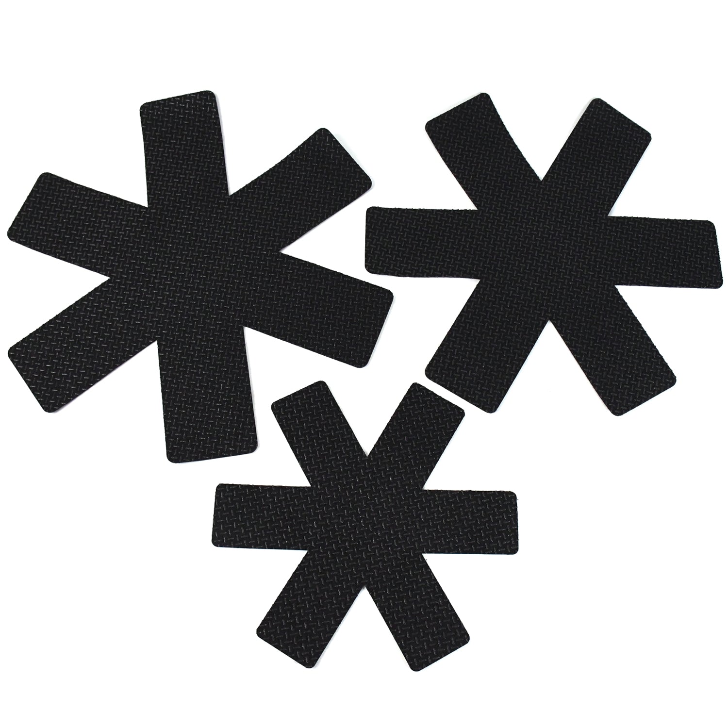Black Superior eMart pots and pans protector inserts in three different sizes with a textured surface
