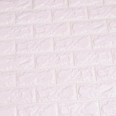 3D FOAM ADHESIVE WALLPAPER FOR LIVING ROOM. ROOM WALL PAPER HOME DECOR SELF ADHE - 9479_pink_brick_wallpaper_60x60cm_no2