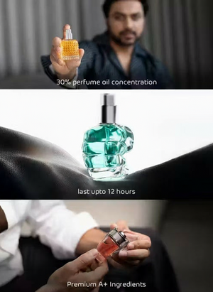 Gift set perfume for men and women featuring three unique fragrances with long-lasting scents