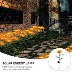 Garden Solar Sunflower Outdoor Led Light  Inserted Ground Simulation Plant (4 Pcs Set) - Superior eMart