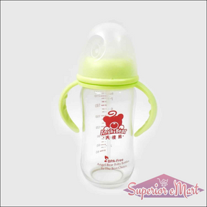 Glass Baby Feeding Bottle Multicolor 240ml - Superior eMart