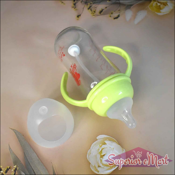 Glass Baby Feeding Bottle Multicolor 240ml - Superior eMart