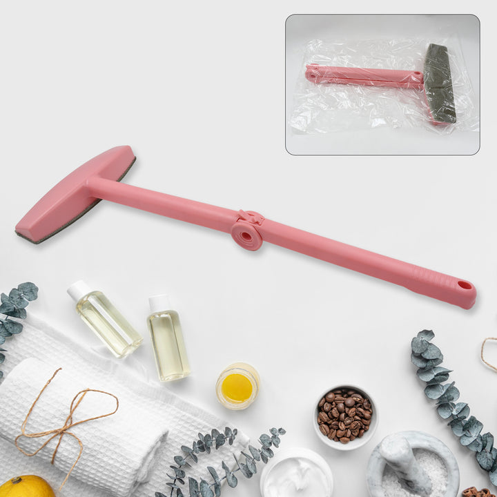 Superior eMart glazed glass cleaning wiper in pink with an ergonomic handle for easy use