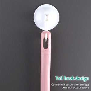 Glazed glass cleaning wiper with a tail hook design for convenient storage and easy use
