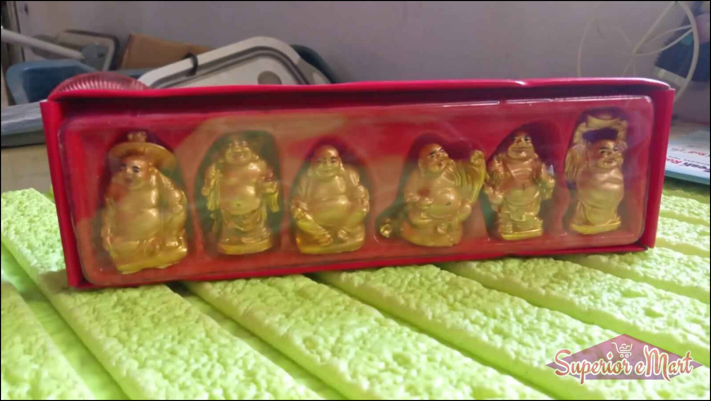 Golden Laughing Buddha Statue - Superior eMart
