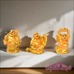 Golden Laughing Buddha Statue - Superior eMart