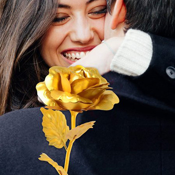 Elegant golden rose decoration designed for romantic home decor and special occasions